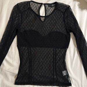 Nasty Gal - Sheer Polka Dot Mesh Top
